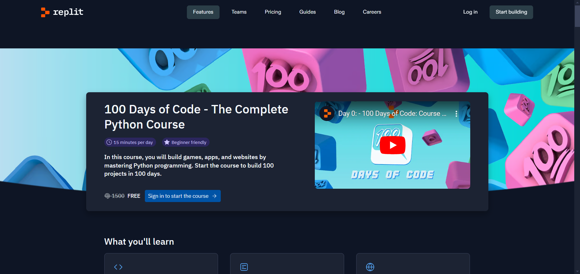 100 Days of Code by Replit