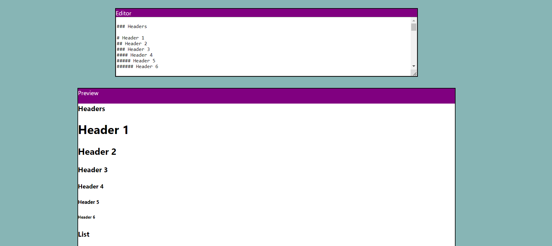 Markdown Previewer