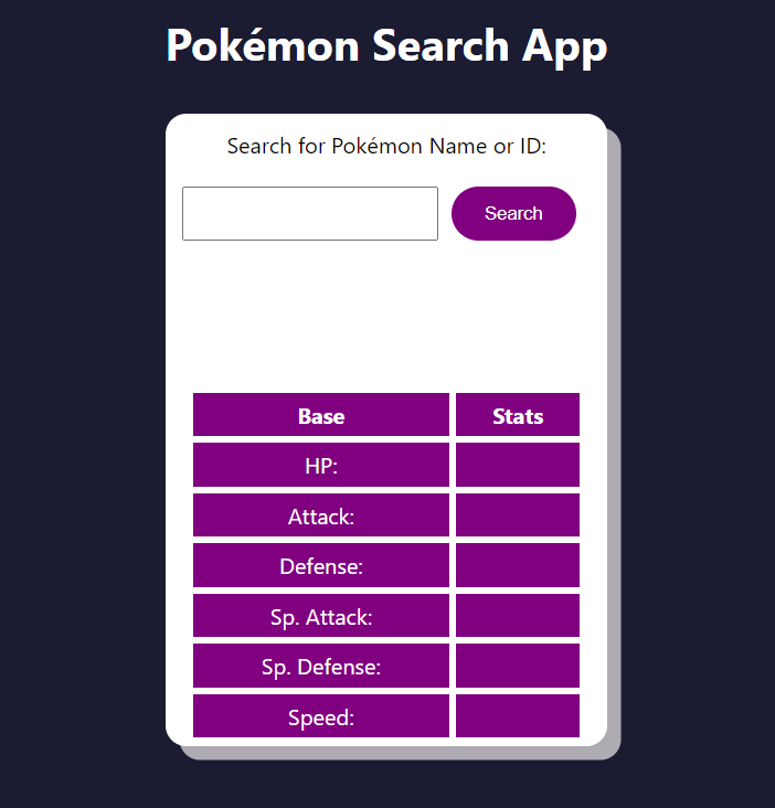 Pokémon Search App