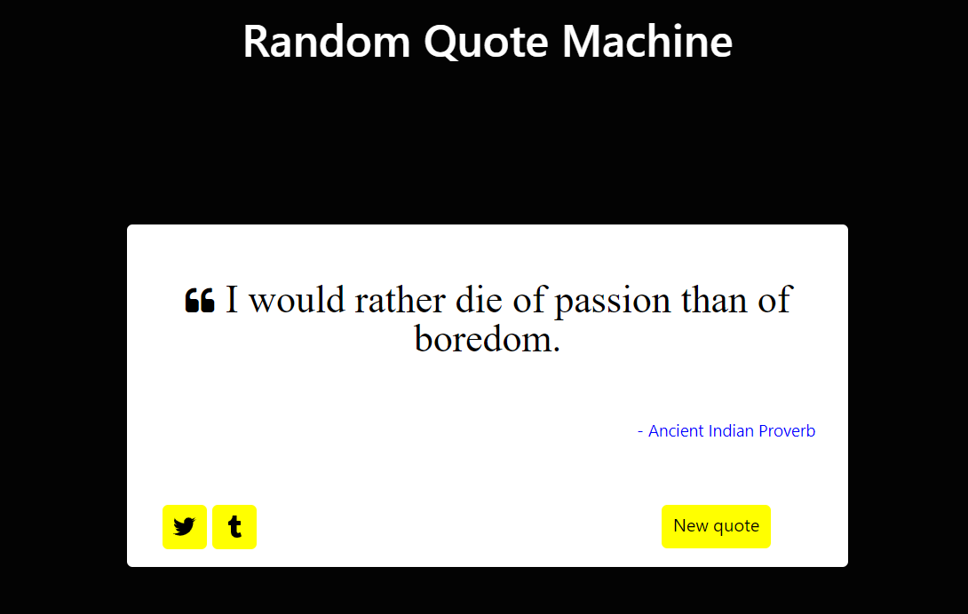 Random Quote Machine