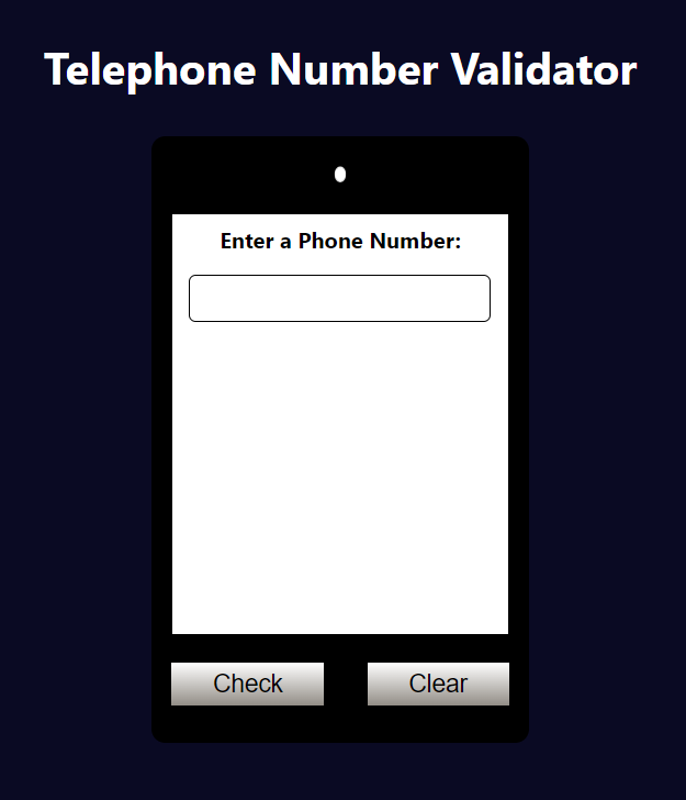 Telephone Number Validator